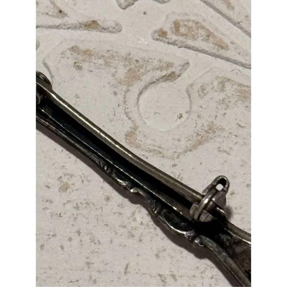 Gorham silver mini sugar spoon brooch
